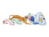 A Group of Thirteen Herend Porcelain Figures of Animals