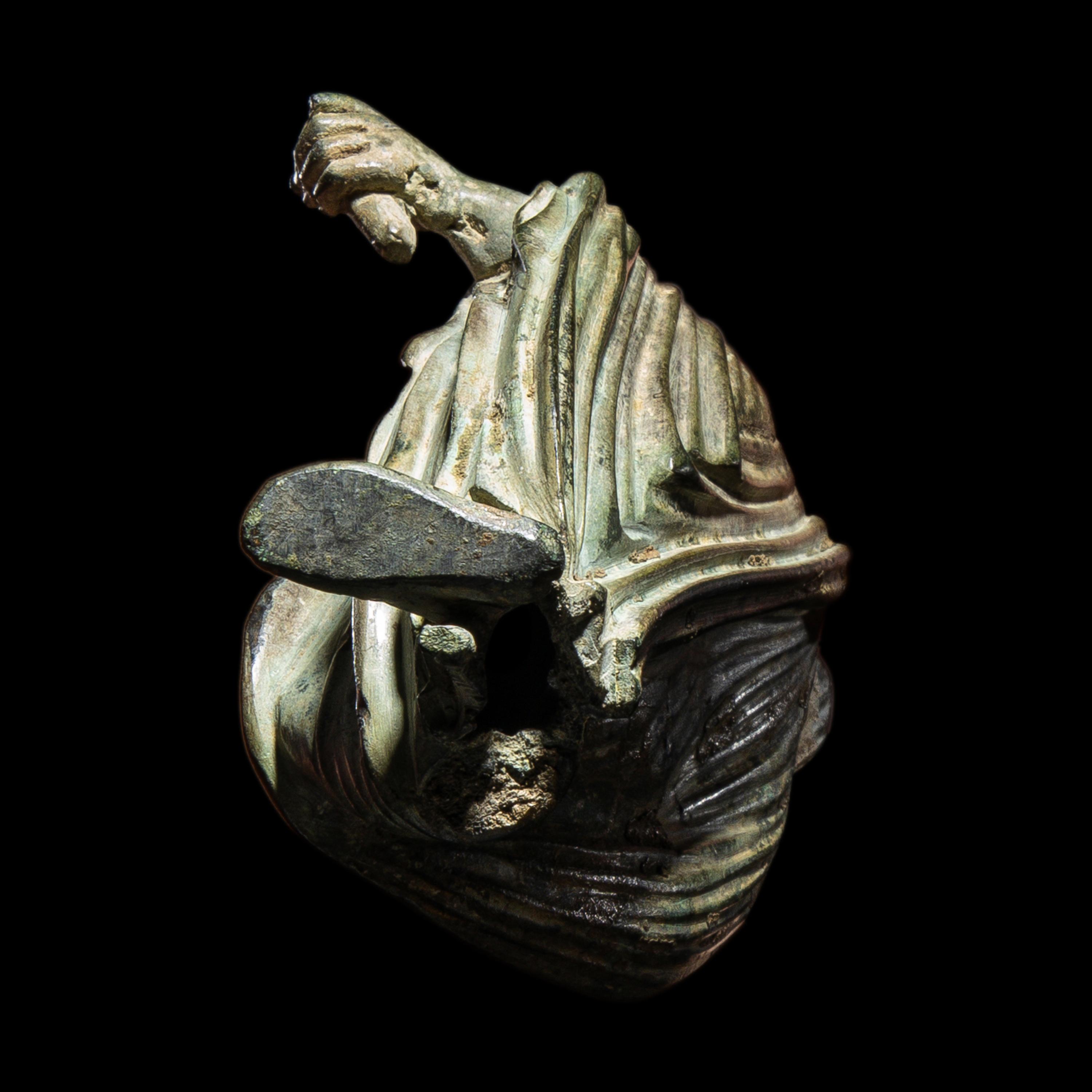 A Roman Bronze Togatus