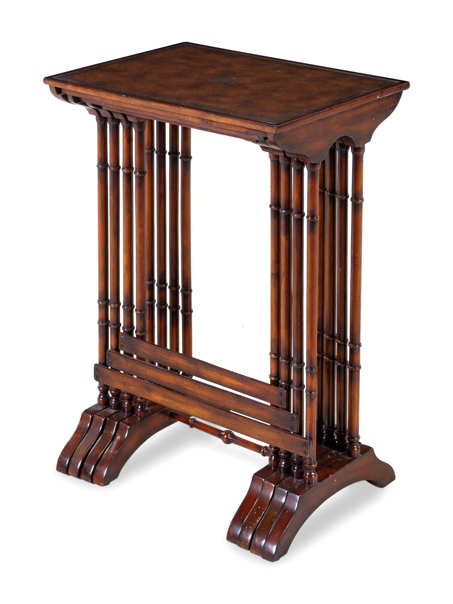 A Set of Four George III Style Mahogany Nest of Tables