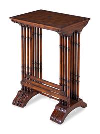 A Set of Four George III Style Mahogany Nest of Tables