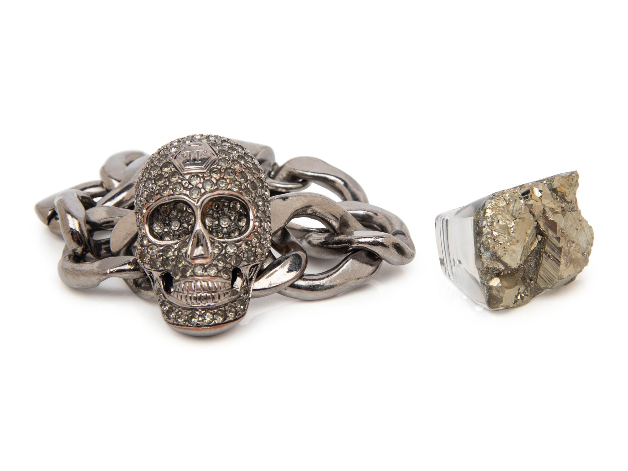 Philipp Plein Skull Bracelet & Laurent Guillot Ring