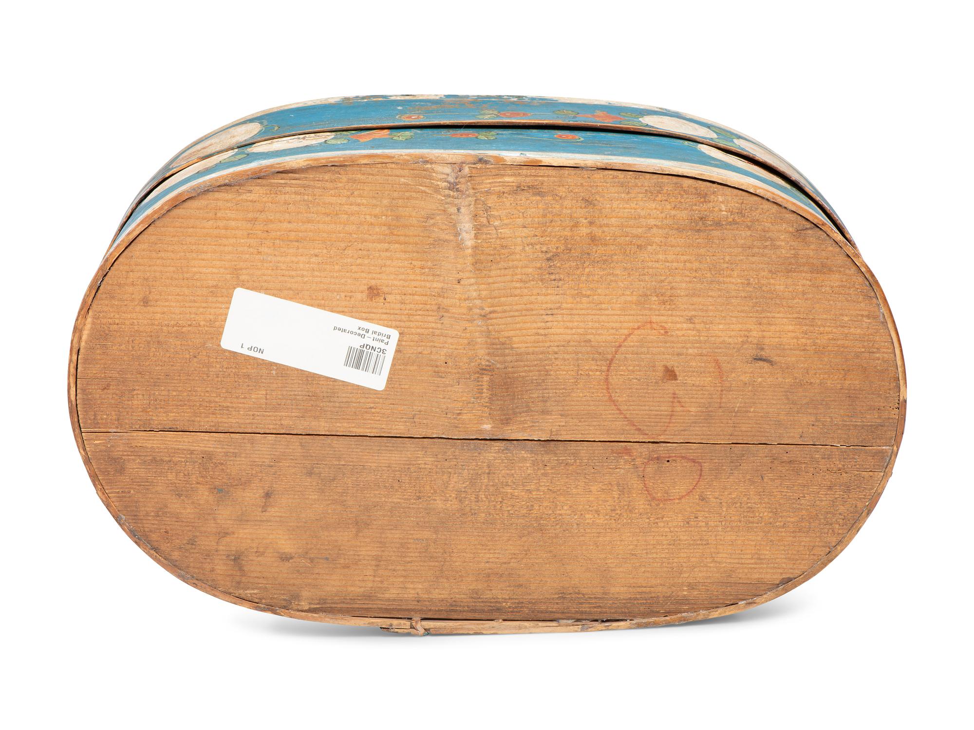 A North European Polychrome Decorated Storage Box