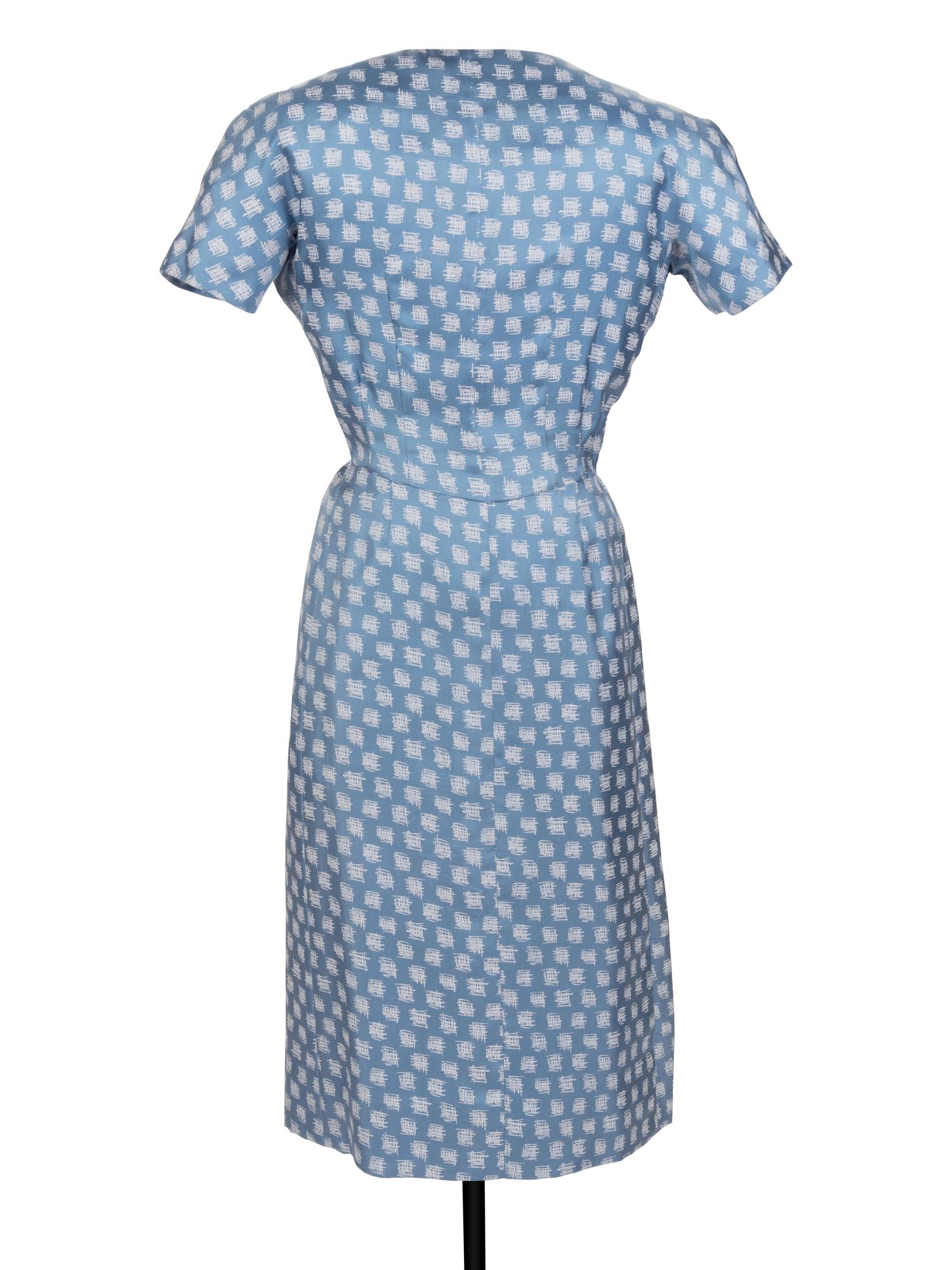 Balenciaga Printed Day Dress and Jacket, 1950-60s