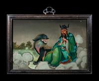 Six Chinese Reverse Glass Paintings