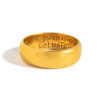 An English Gold Posy Ring with Inscription