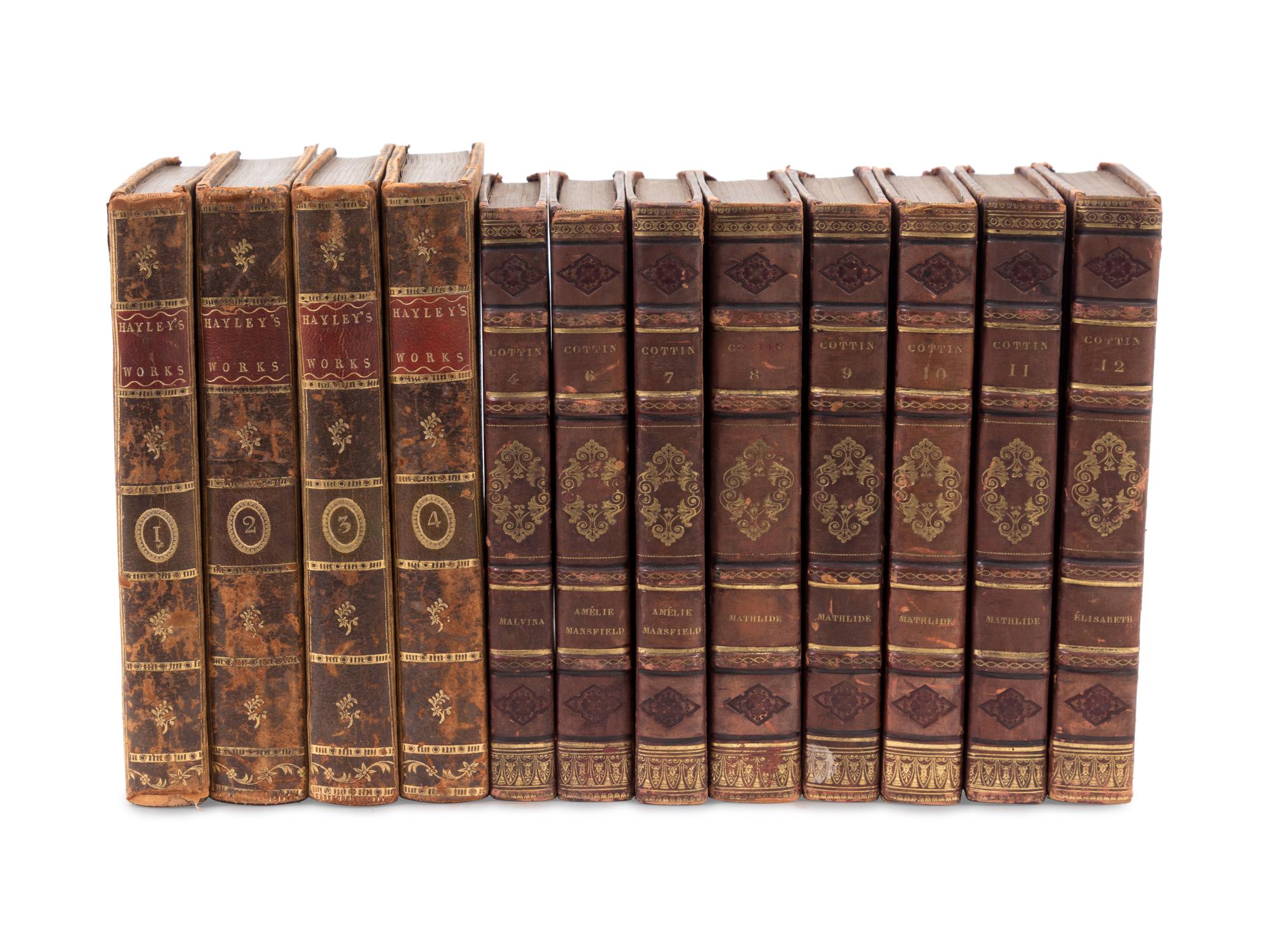 An Assortment of Diminutive Leather Bound Books; 19th Century