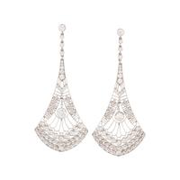 TIFFANY & CO., DIAMOND 'ARCHIVAL FAN' EARRINGS