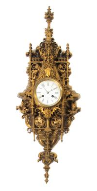 A French Gilt Bronze Cartel Clock, Height 32 inches. — LEFEBVRE & FILS,