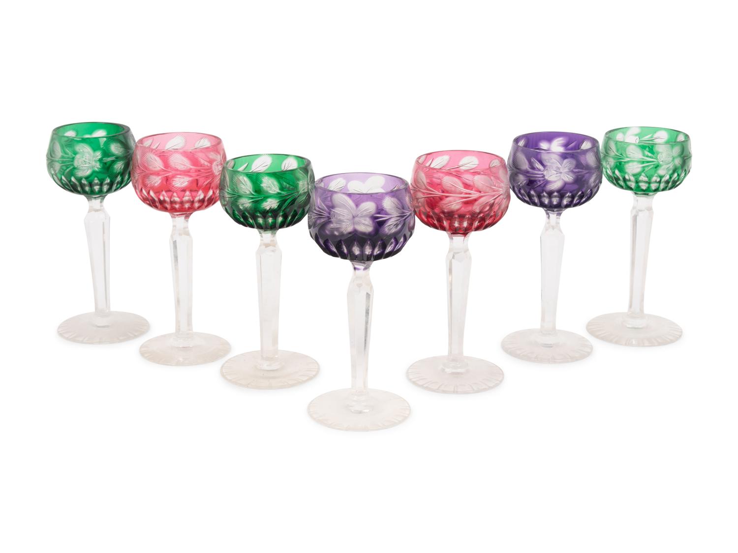 A Collection of Cut-to-Clear Glass Stemware
