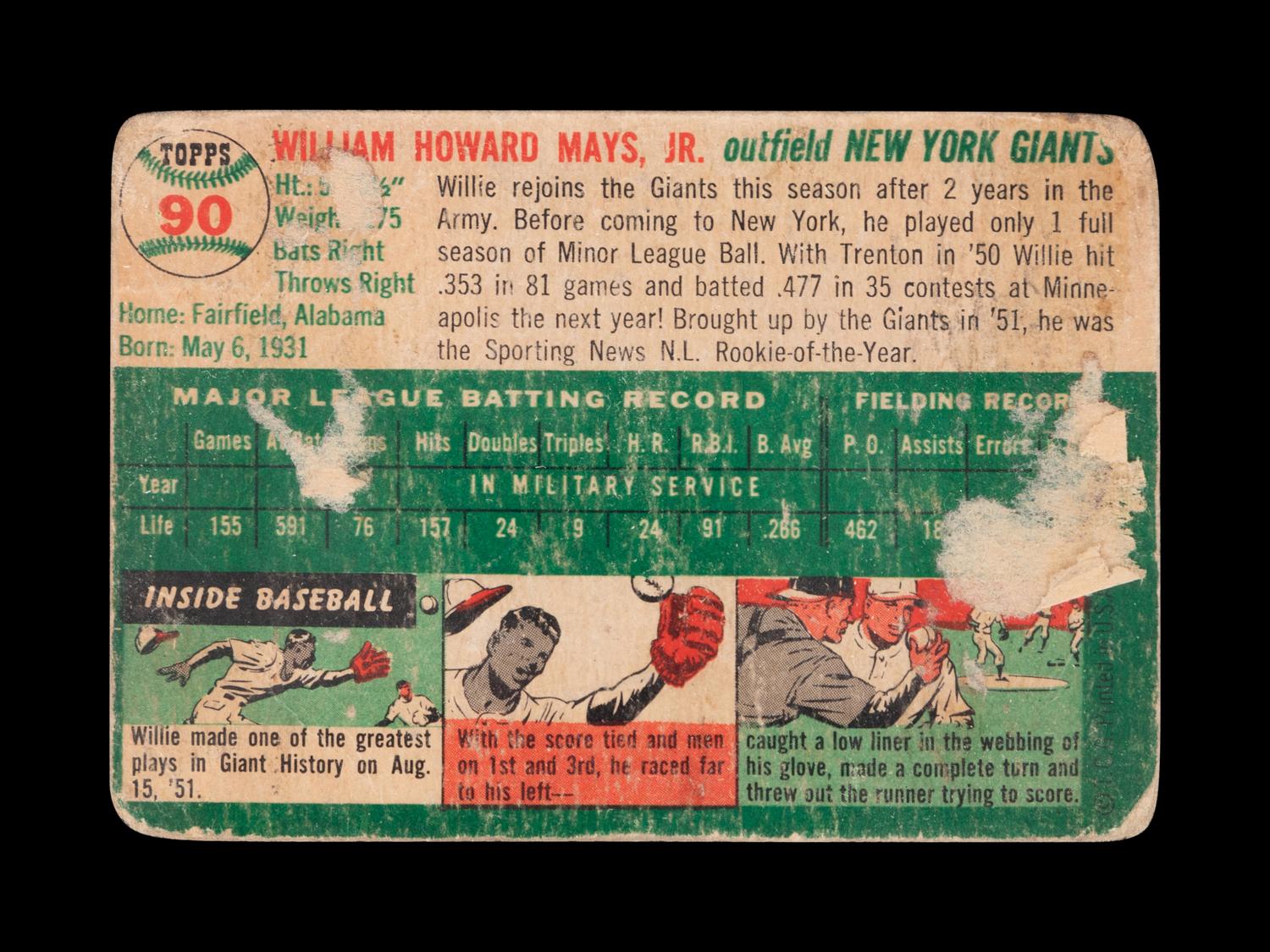 A Group of 184 Assorted 1954 Topps Baseball Cards Including Willie Mays and Multiple Hall of Famers
