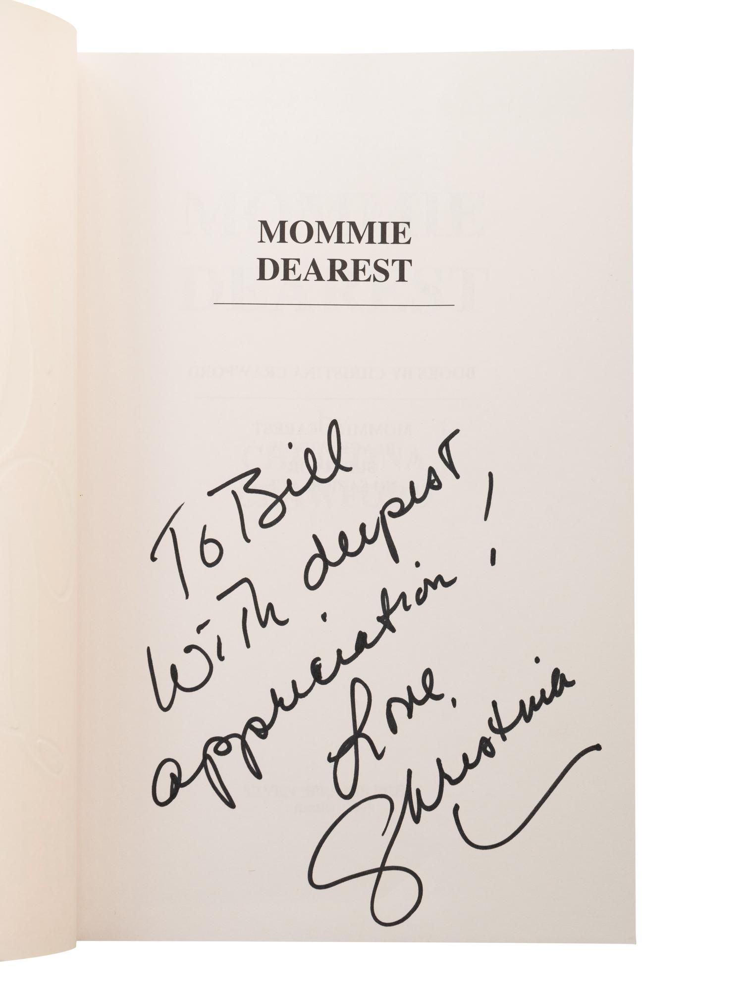 (Celebrity Memorabilia) A group of Joan Crawford memorabilia, comprising: