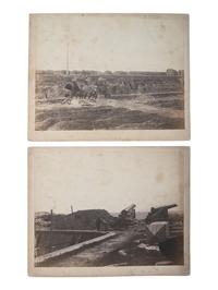 [CIVIL WAR]. HAAS, Philip, Lt., photographer. A group of 7 photographs of Fort Pulaski after the bombardment, inscribed and signed by Major General David Hunter.