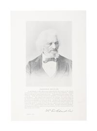 [DOUGLASS, Frederick (1818-1895)]. CHANDLER, William E. (1835-1917). Printed memorial card honoring Frederick Douglass. N.p.: N.p., 1895.