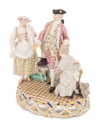 A Meissen Porcelain Figural Group of Annette et Lübin