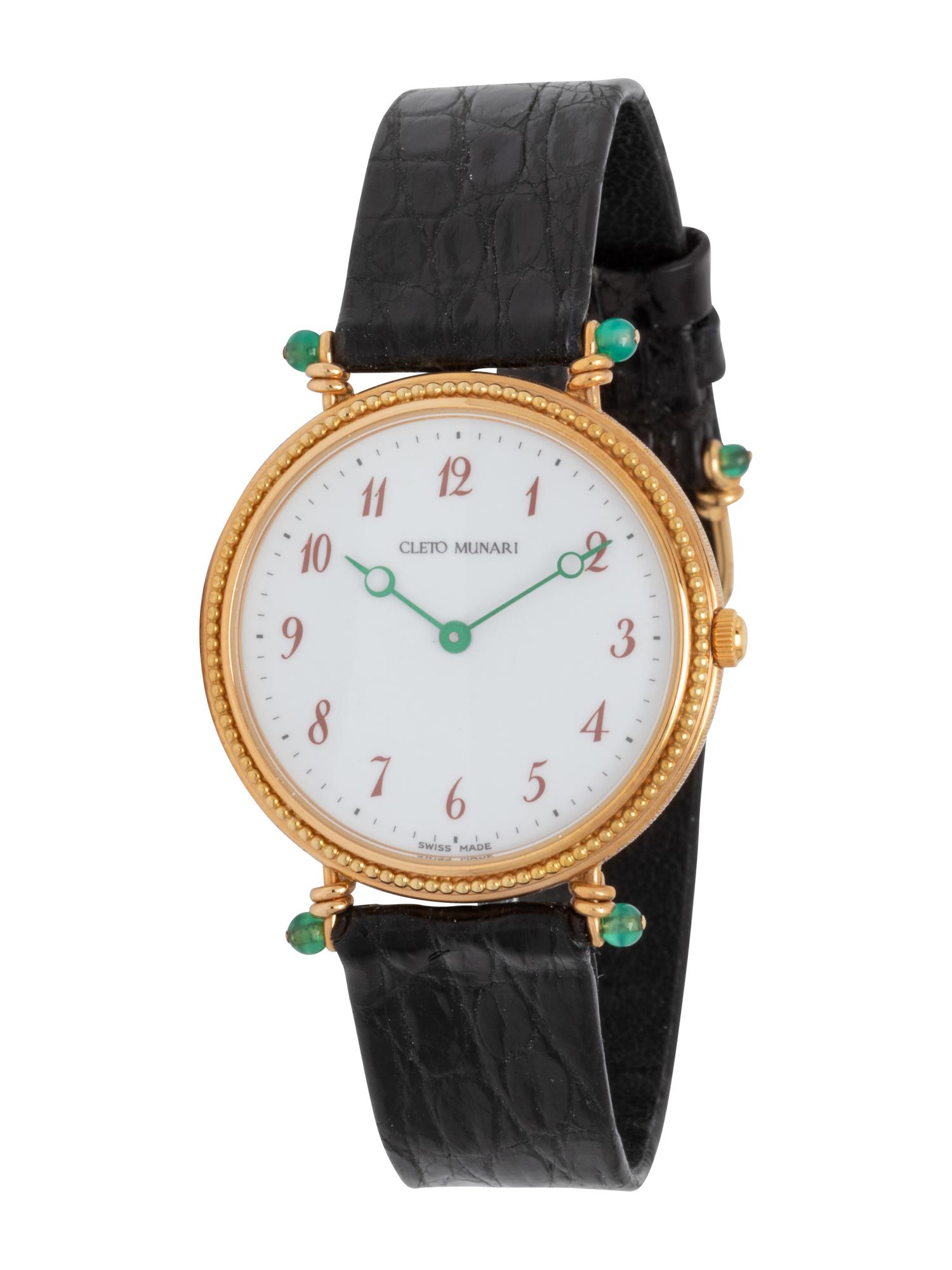 MICHAEL GRAVES FOR CLETO MUNARI, 18K YELLOW GOLD WATCH