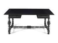 A Portuguese Style Ebonized Desk