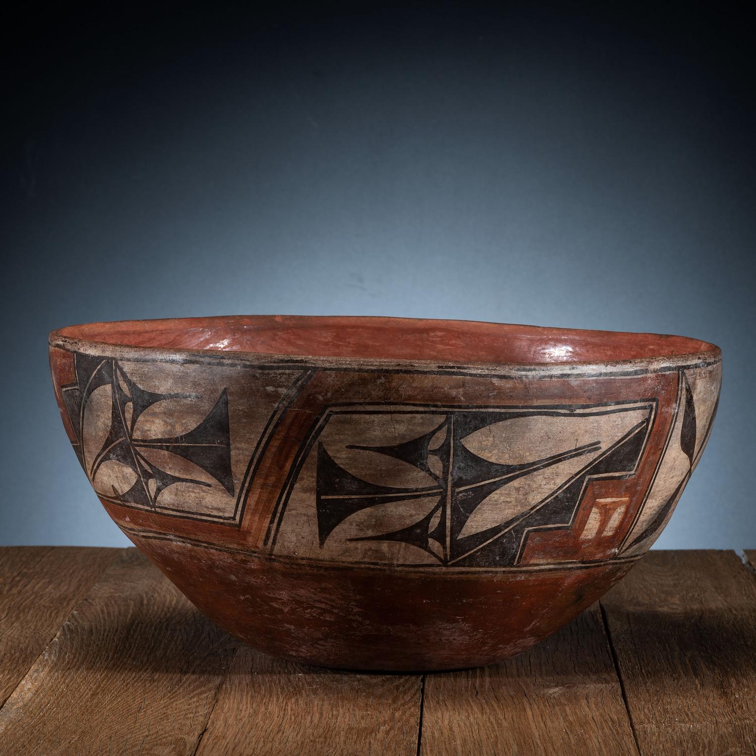 Large Zia Polychrome Dough Bowl