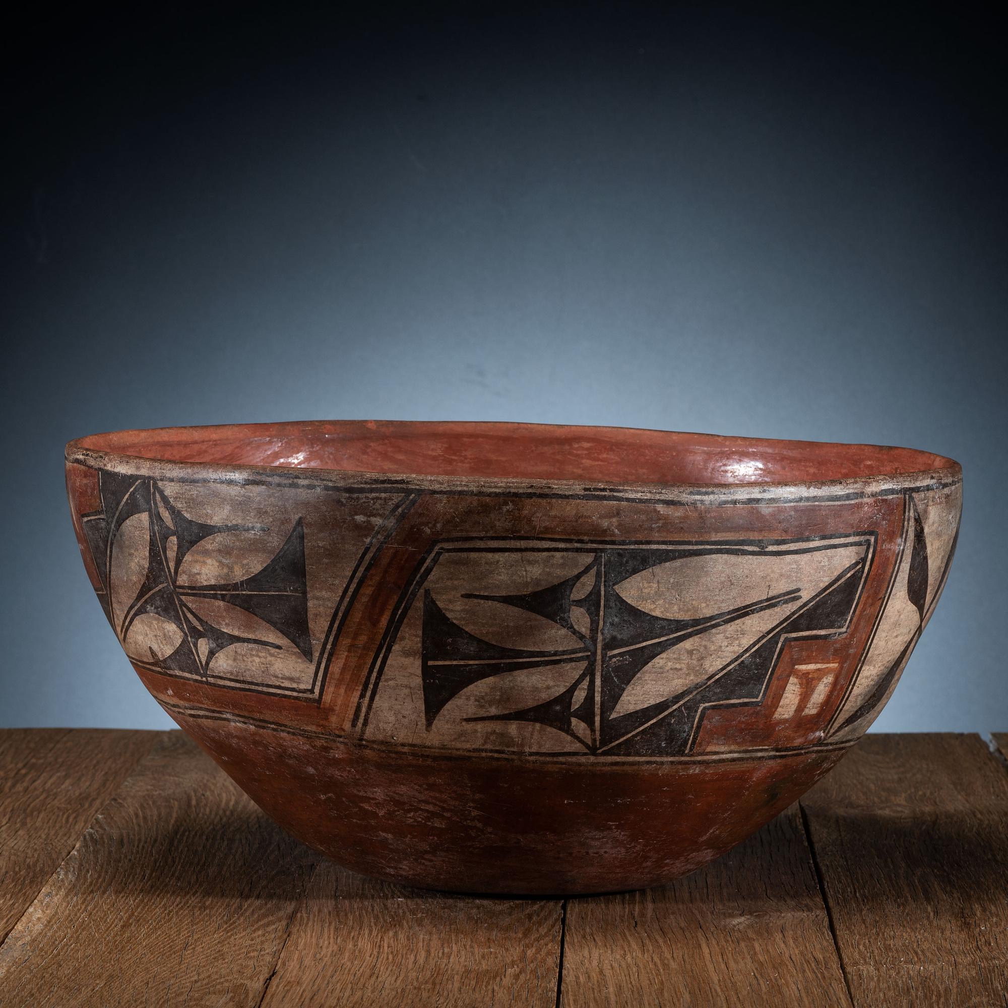 Large Zia Polychrome Dough Bowl