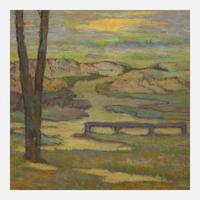 Calthea Campbell Vivian (American, 1857-1943) Cypresses, Pacific Grove, California (Three-Panel Screen)