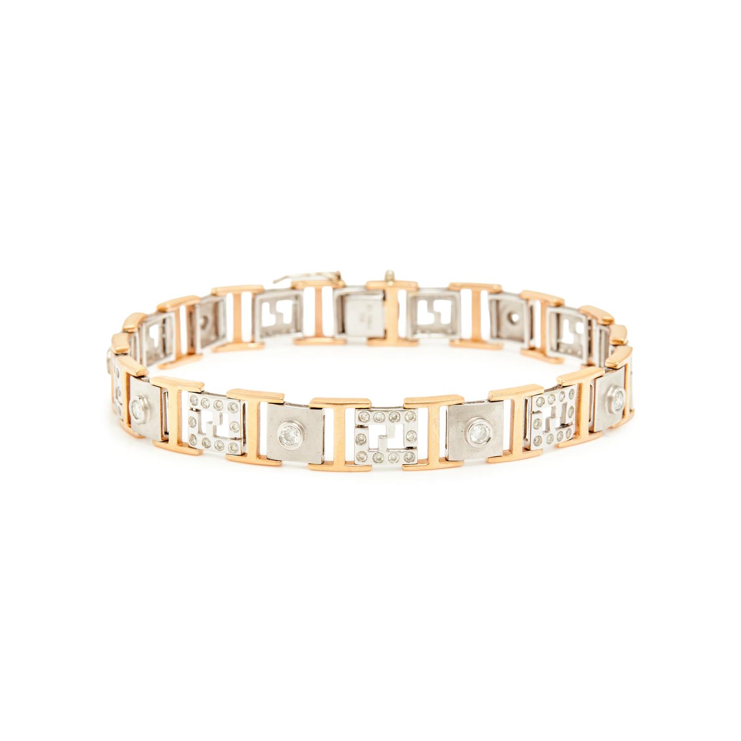 BICOLOR GOLD AND DIAMOND BRACELET
