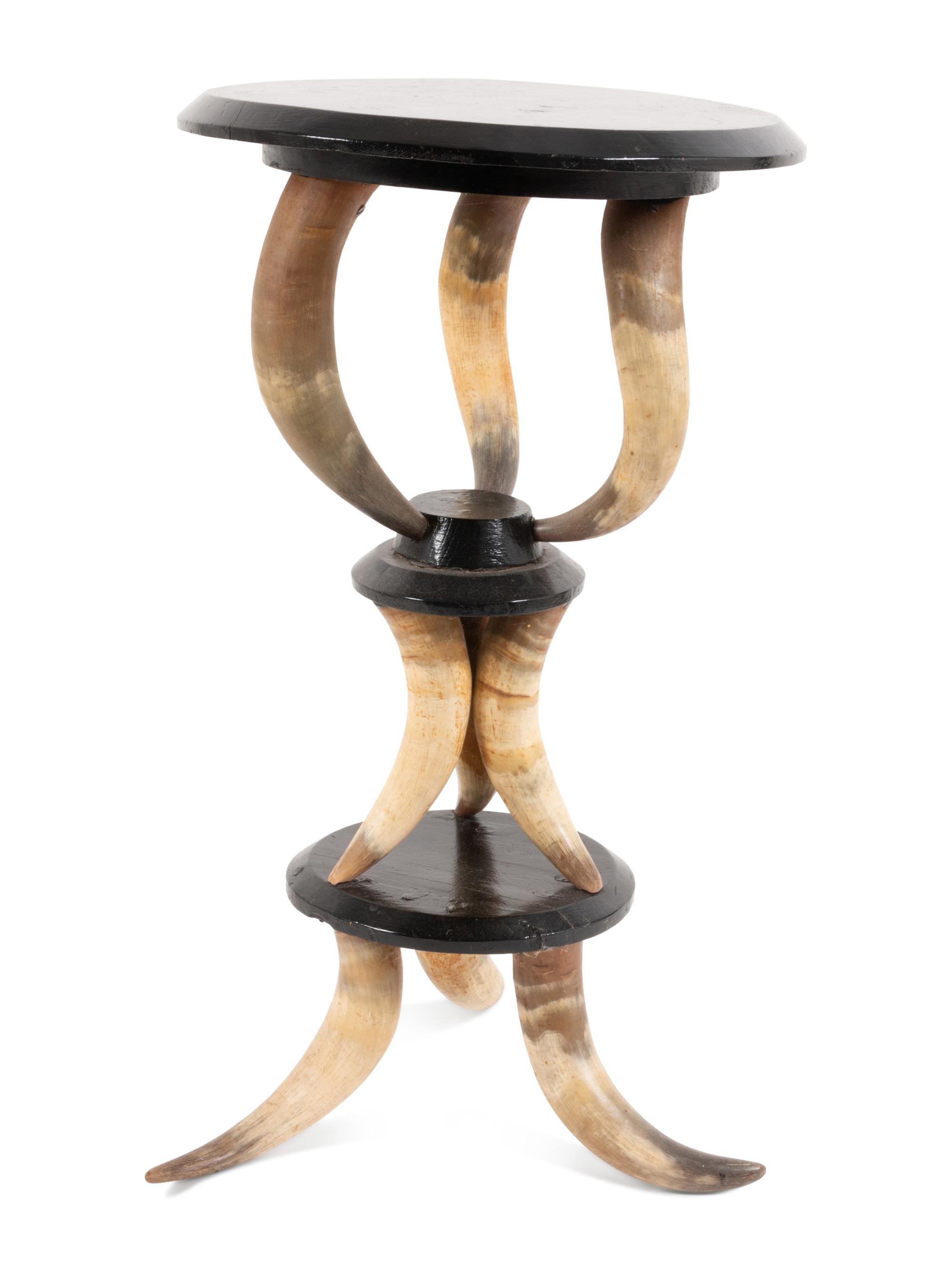 A Victorian Cow-Horn Side Table