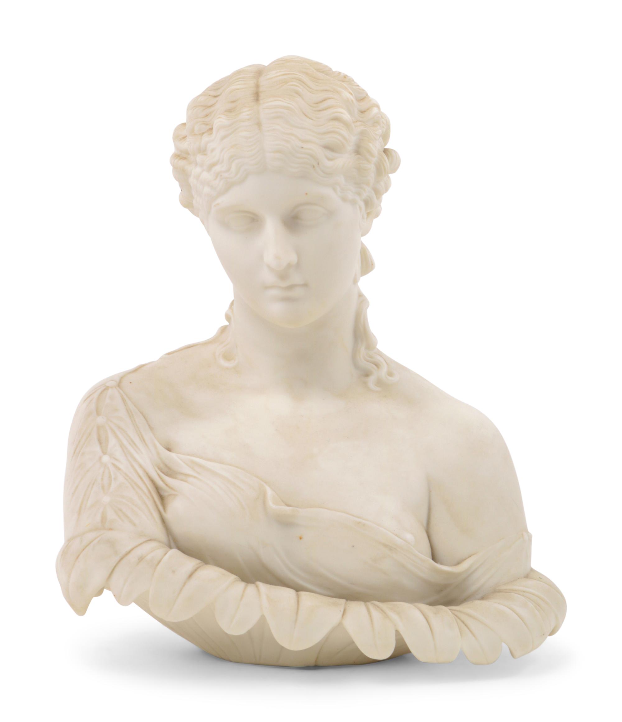 An Italian Parian Ware Bust of Clytie