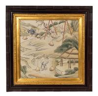 A Set of Four Chinese Export Watercolor Paintings