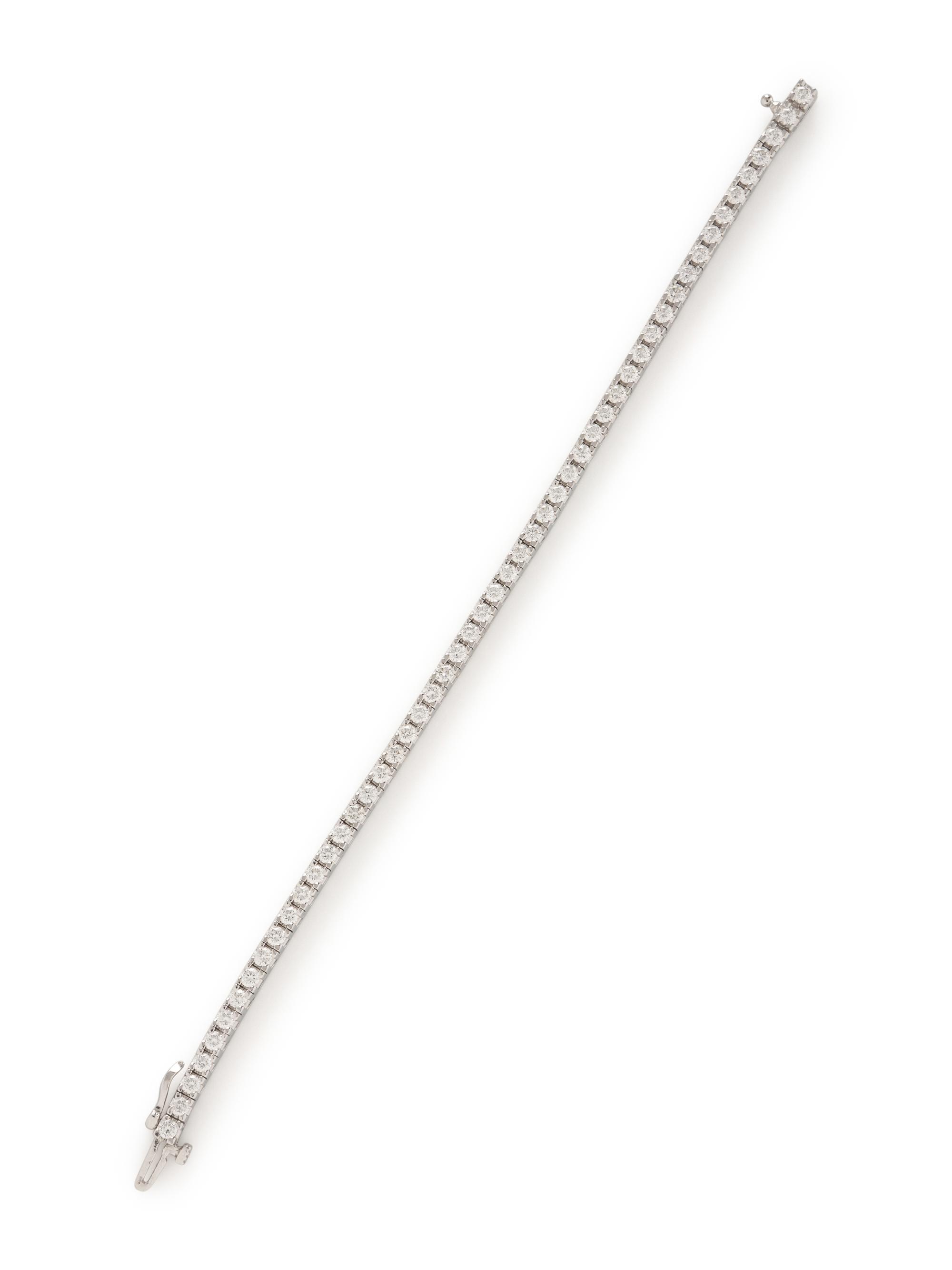 WHITE GOLD AND DIAMOND LINE BRACELET