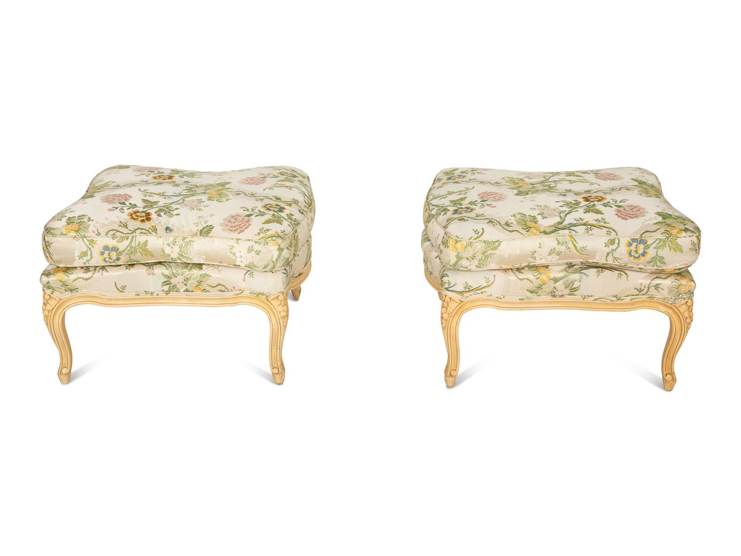 A Pair of Louis XV Style Painted Duchesses Brisees