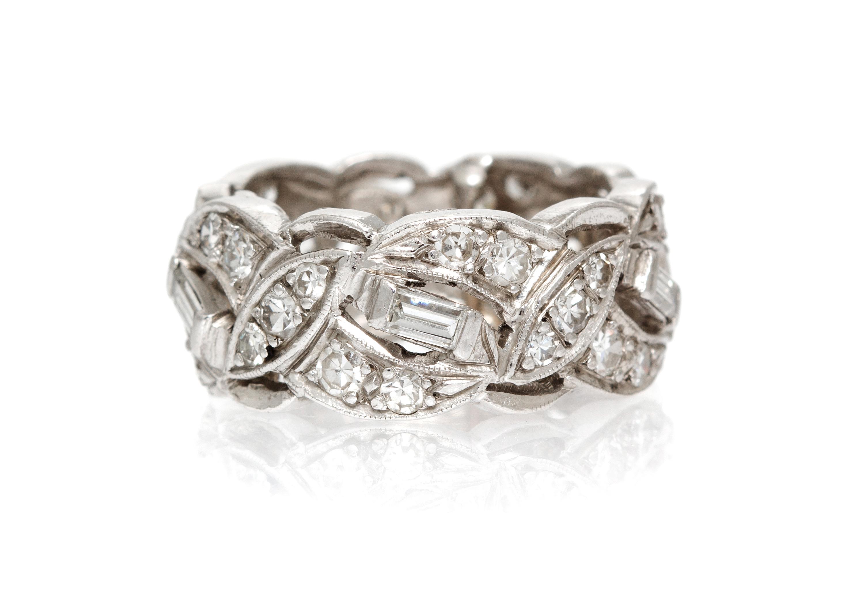 A Platinum and Diamond Eternity Band, 6.40 dwts.