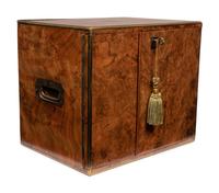 A George III Burl Walnut Jewelry Box