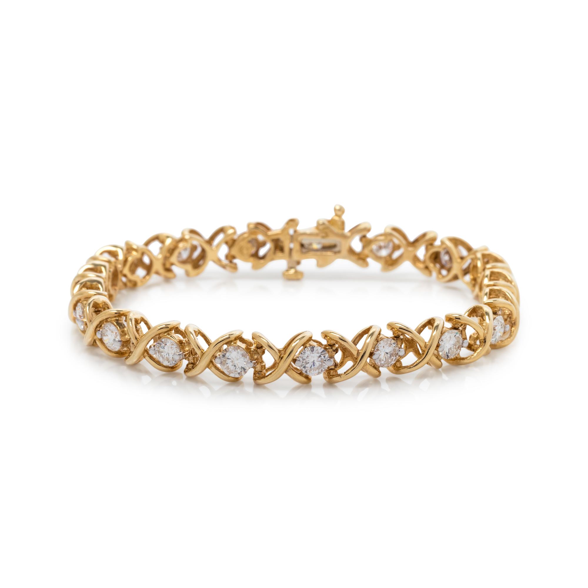 YELLOW GOLD AND DIAMOND BRACELET