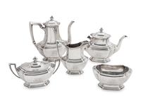 An American Five Piece Silver Tea and Coffee Service