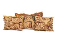 Three Continental Tapestry Throw Pillows