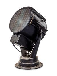 An American Painted Metal Paddle-Wheel Boat Search Light