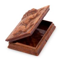 A Carved Burlwood Box