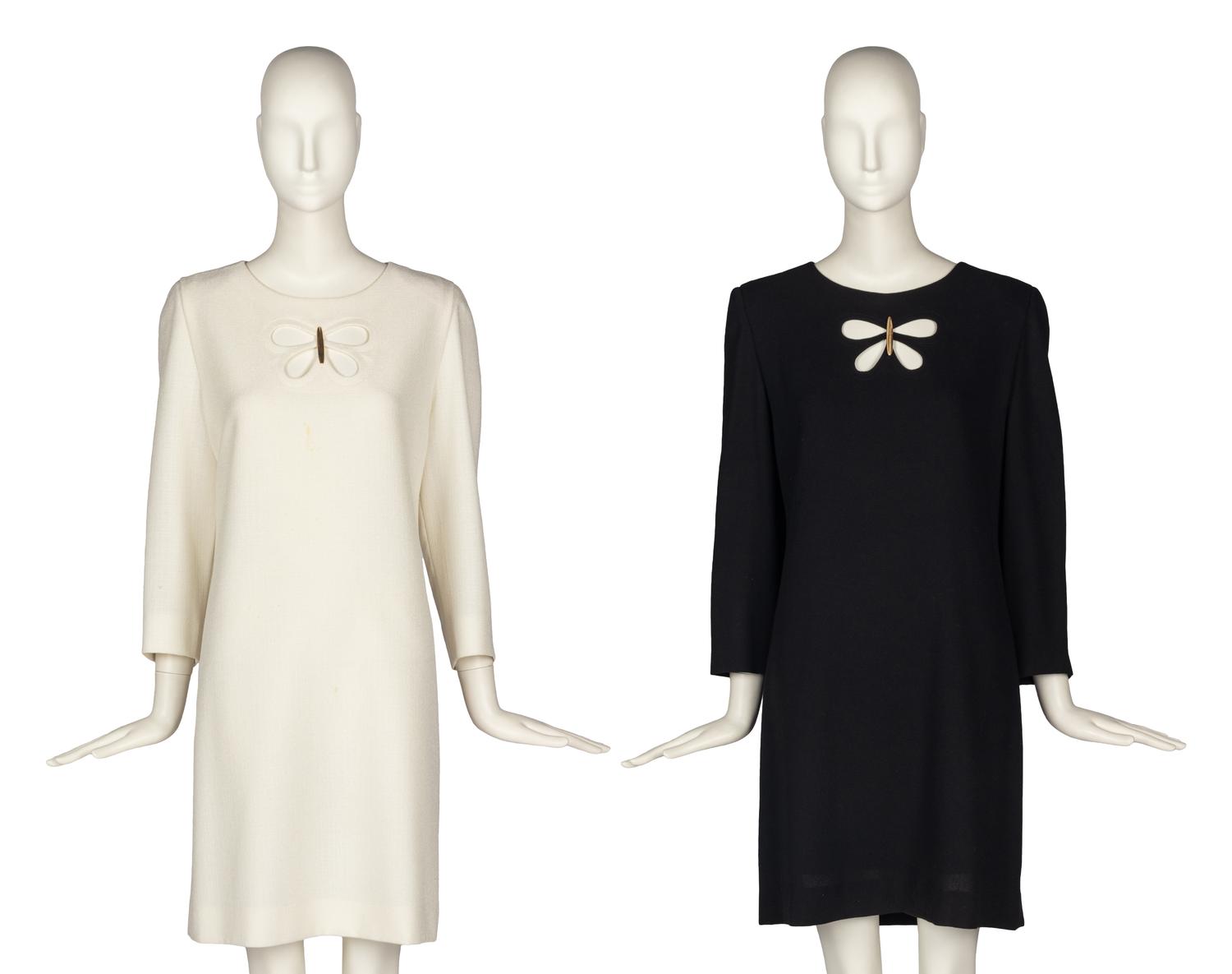 Two Pierre Cardin Haute Couture Butterfly Dresses