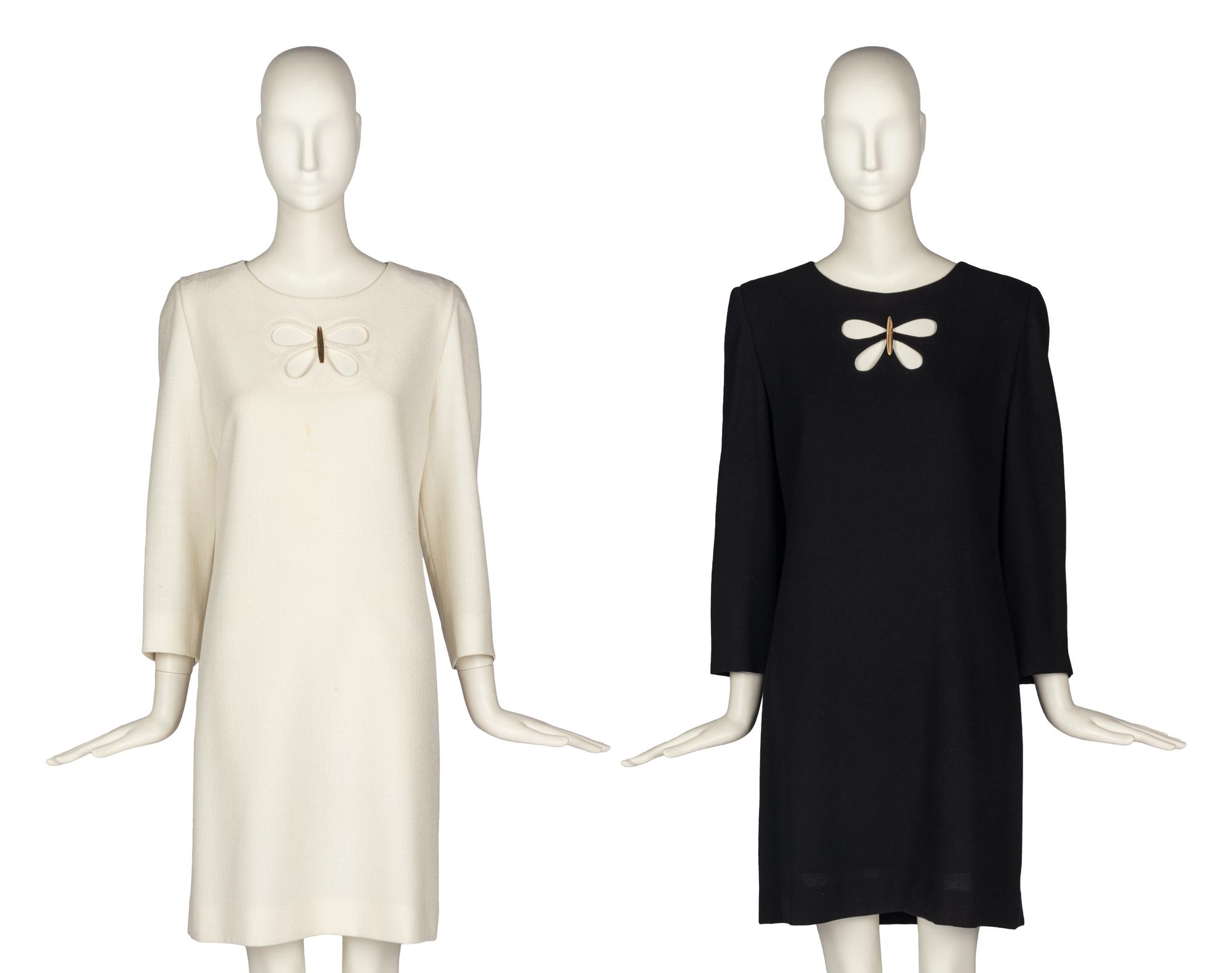 Two Pierre Cardin Haute Couture Butterfly Dresses
