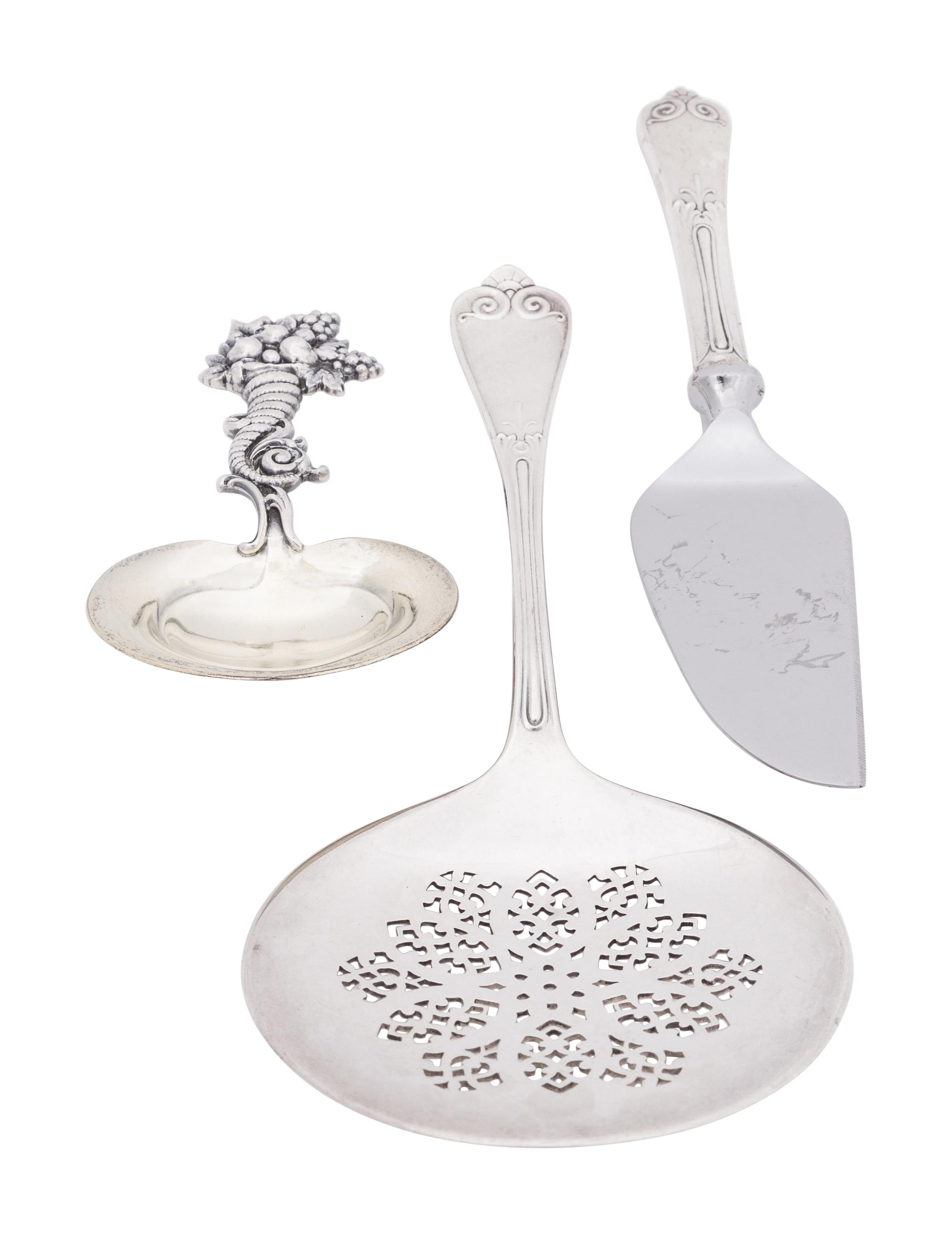 Three Tiffany and Co. Silver Flatware Articles