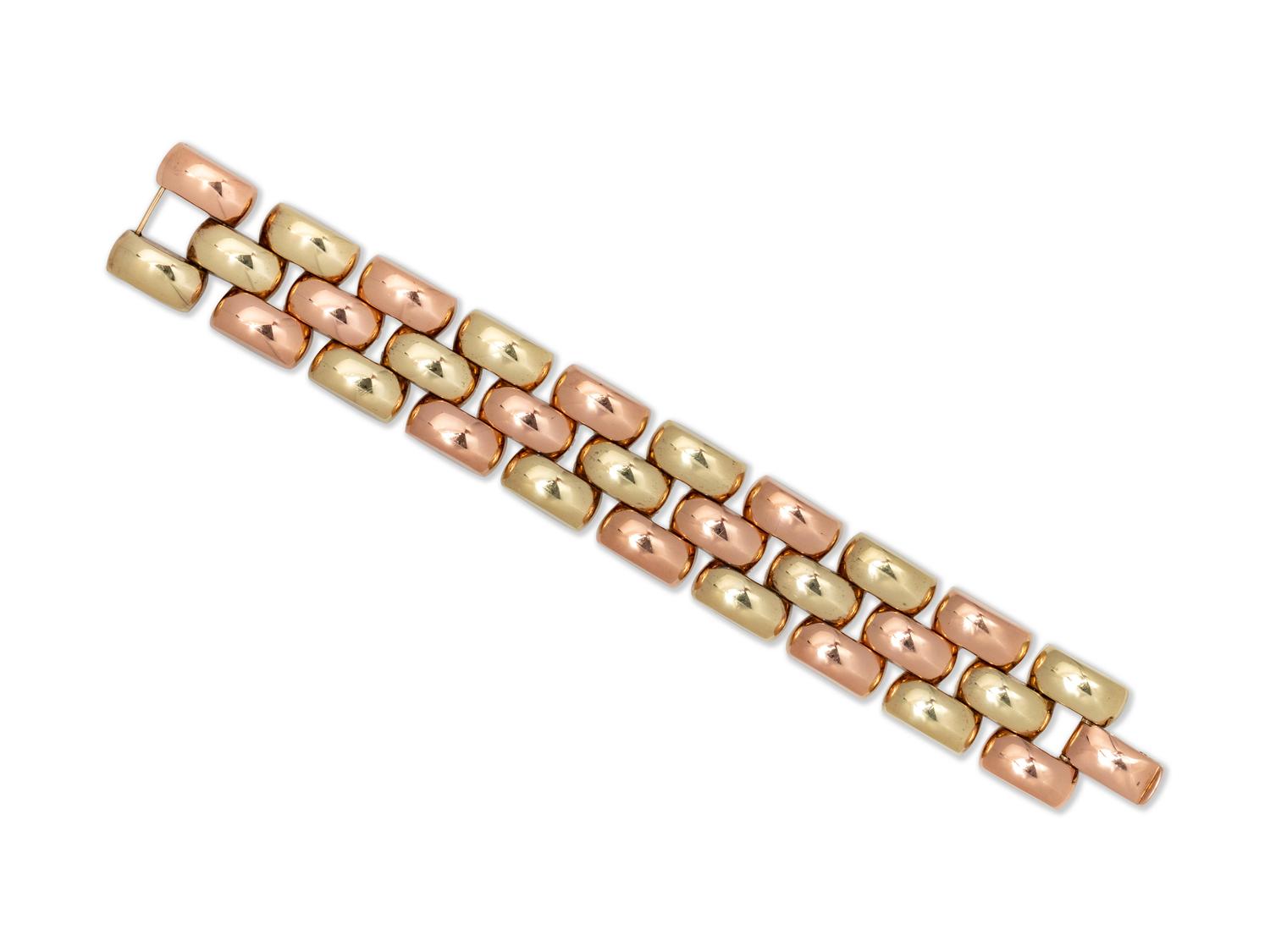 Retro, Bicolor Gold Bracelet