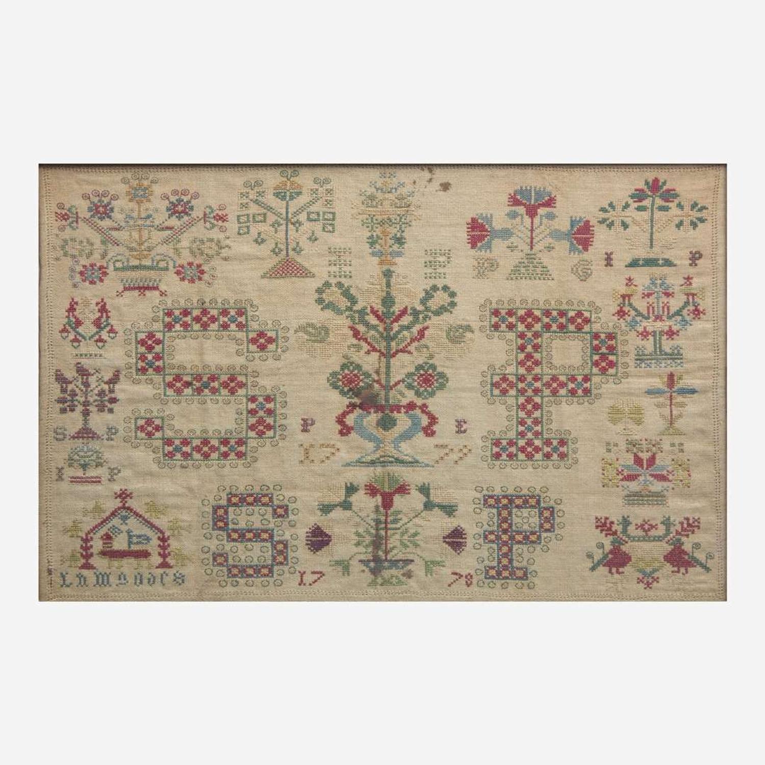 A group of three rare needlework samplers late 18th / early 19th century