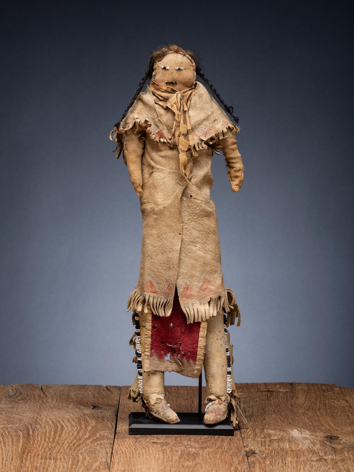 Cheyenne Hide Doll, with Painted Coat