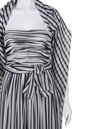Oscar de la Renta Striped Strapless Jumpsuit, 1978-80