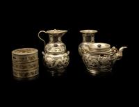 Eight Chinese Pewter Wares