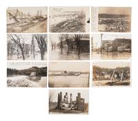 [EPHEMERA]. 35 RPPCs of floods, incl. the Great Flood of 1913.