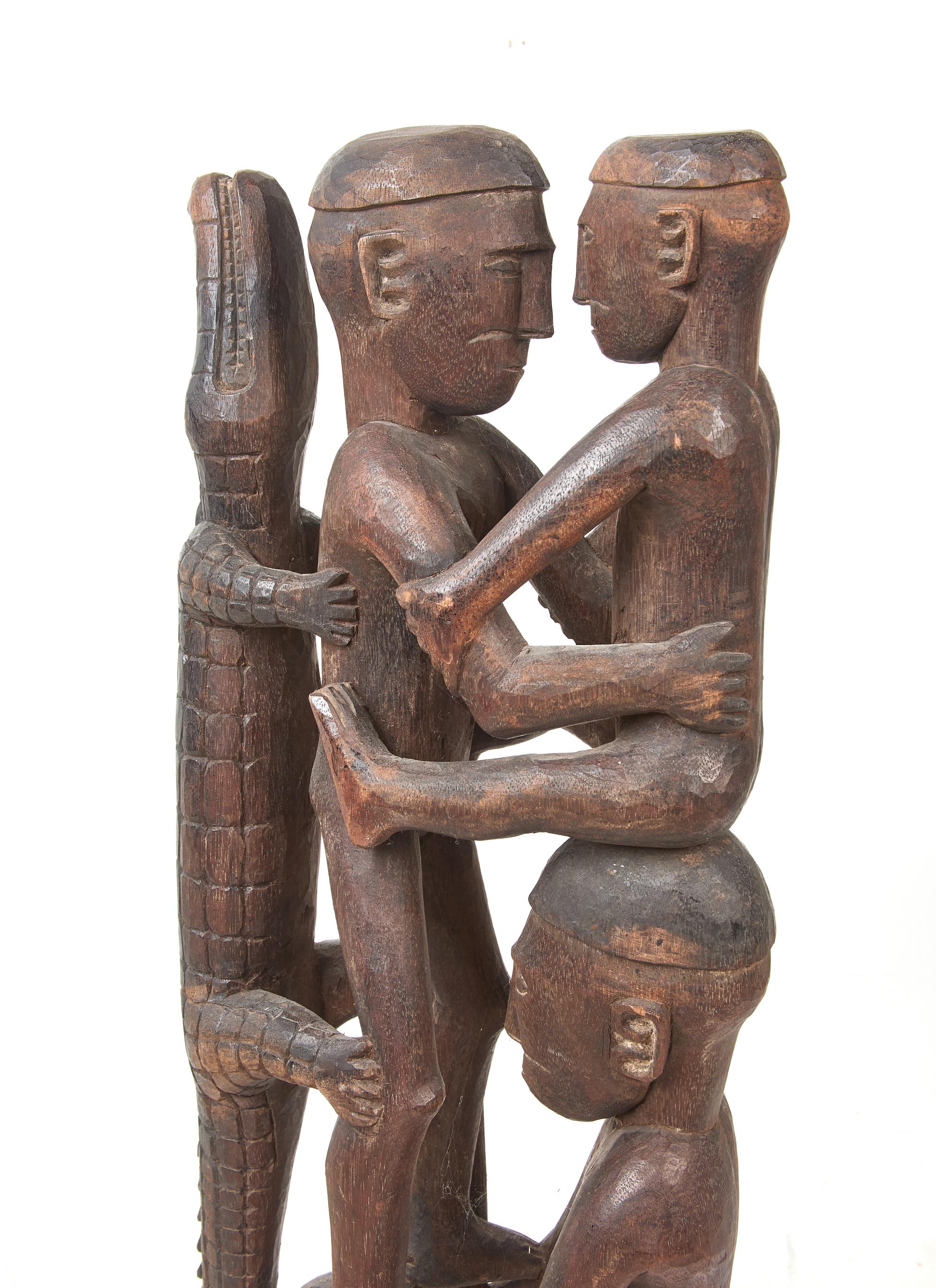 Three Asmat Figures