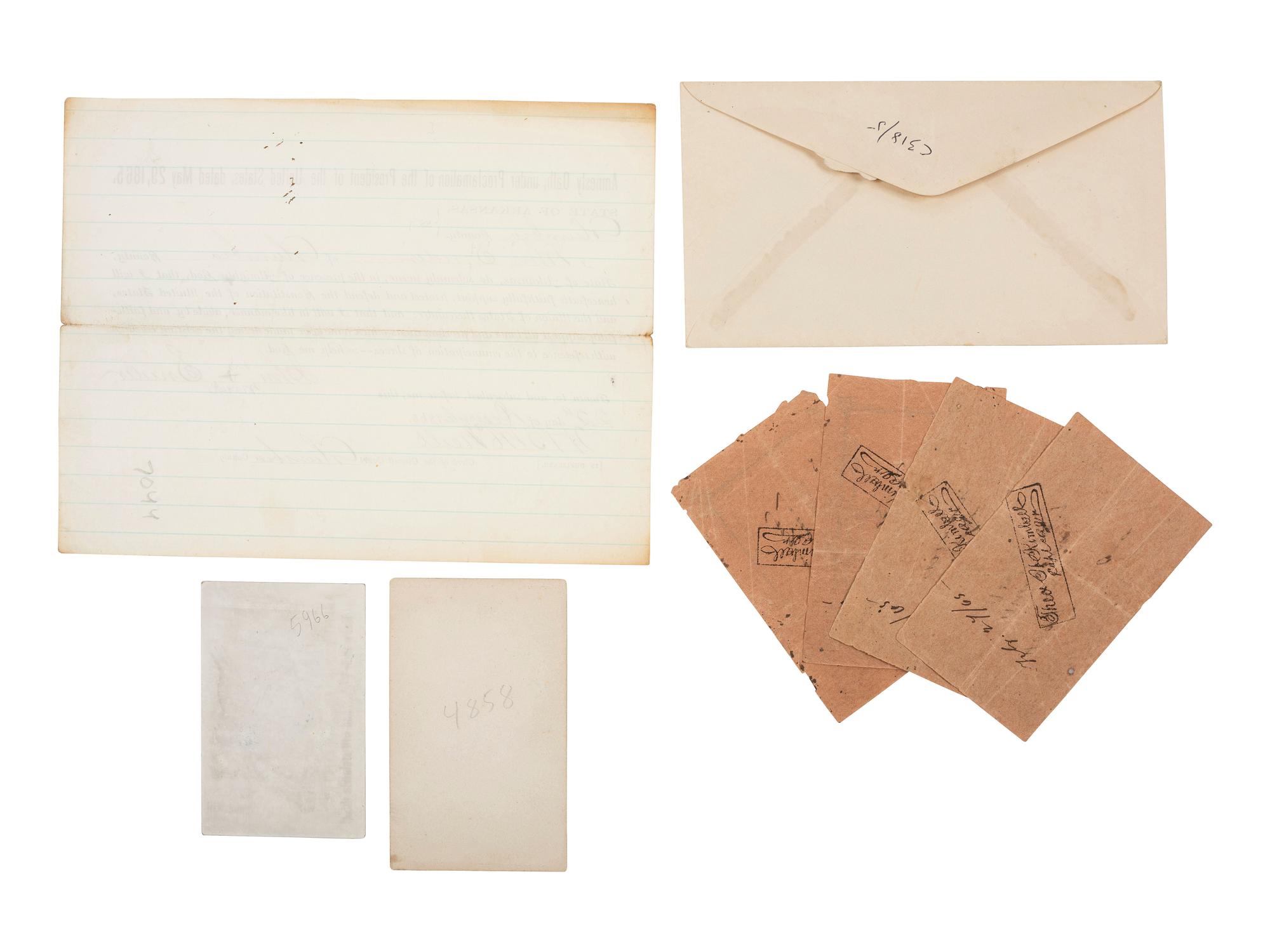 [CIVIL WAR]. A group of 8 items associated with the Confederacy, comprising:
