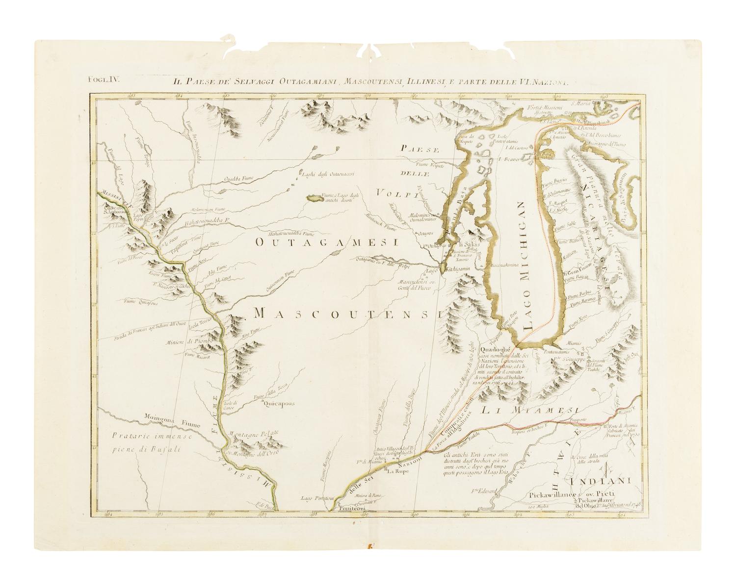 [MAPS - GREAT LAKES REGIONS]. A pair of engraved maps, comprising: