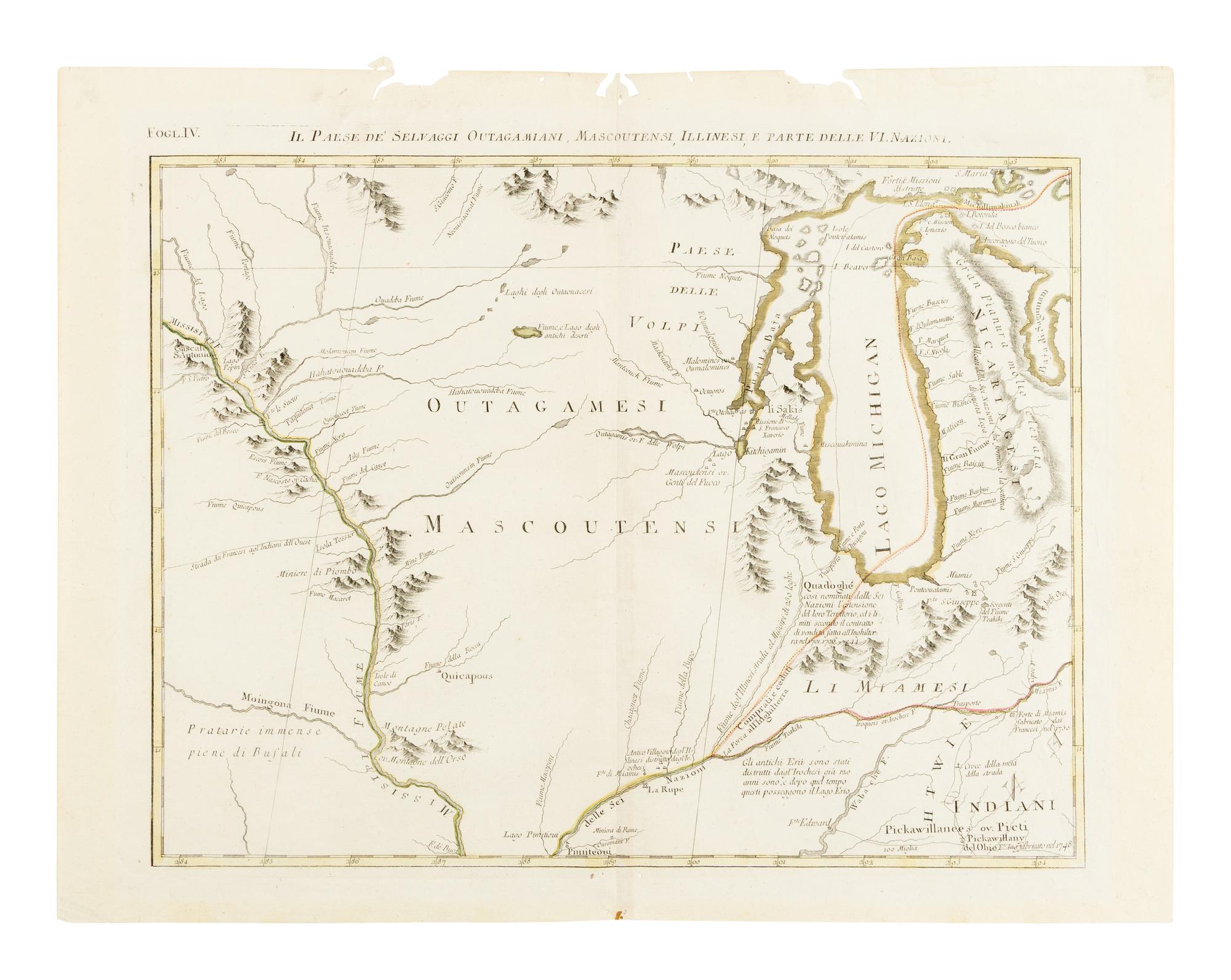 [MAPS - GREAT LAKES REGIONS]. A pair of engraved maps, comprising:
