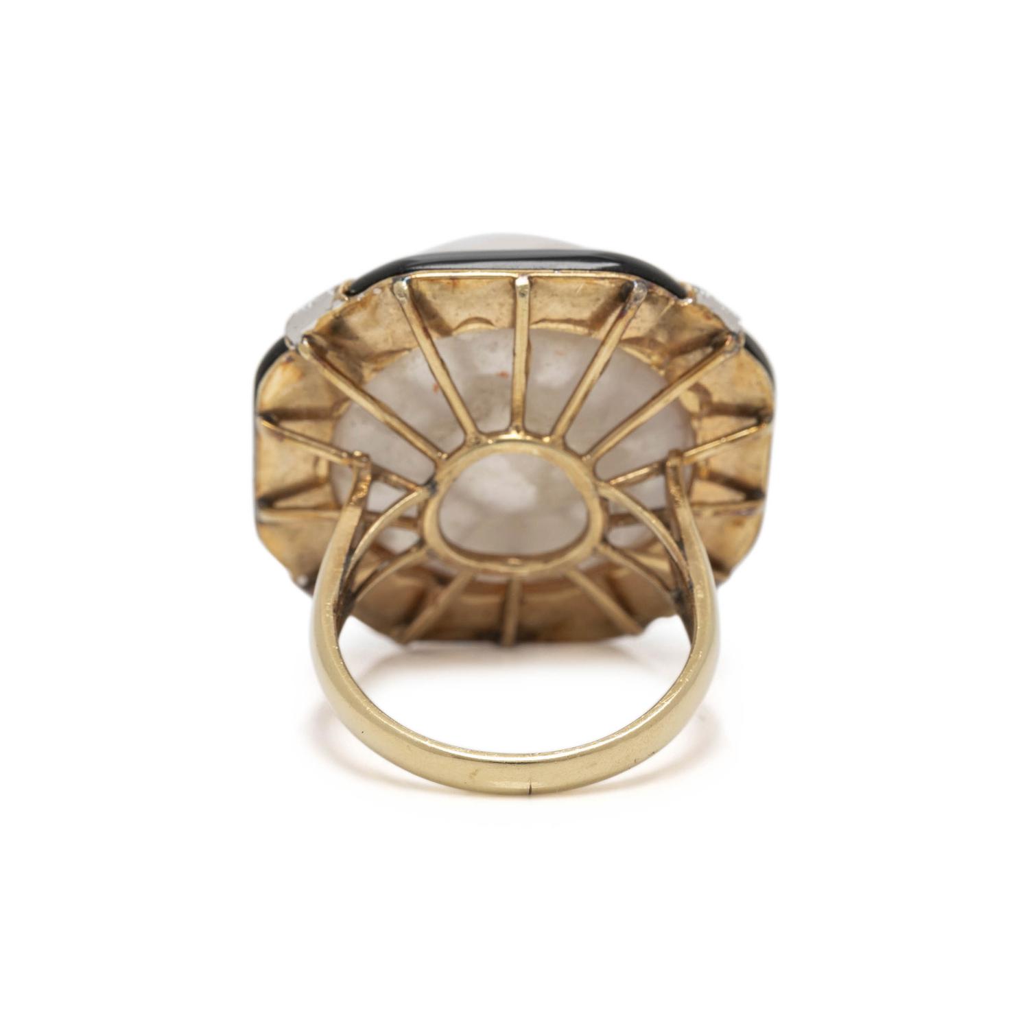 COLLECTION OF CULTURED MABE PEARL, ONYX AND DIAMOND JEWELRY